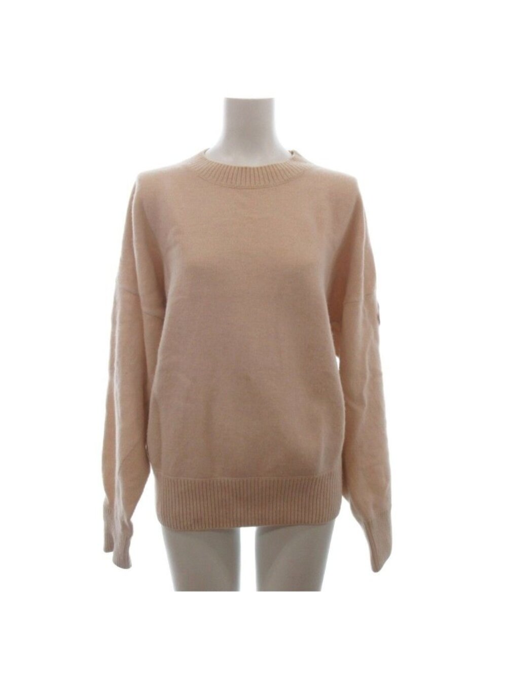 Moncler Knit Sweater Long Sleeve Crew Neck Wool Pink